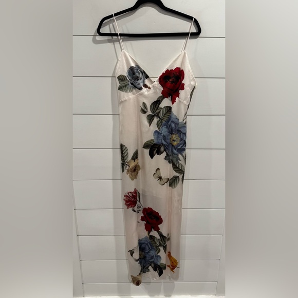 Alice + Olivia Julietta floral satin midi slipdress - Picture 5 of 9
